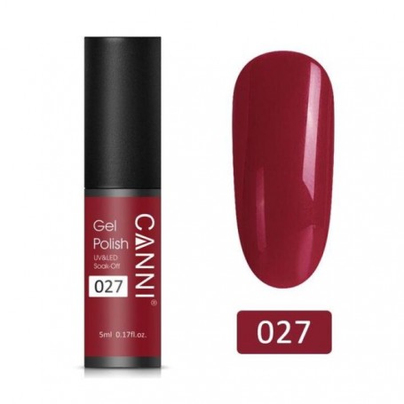 027 5ml Dark Red Canni Mini Gel Polish