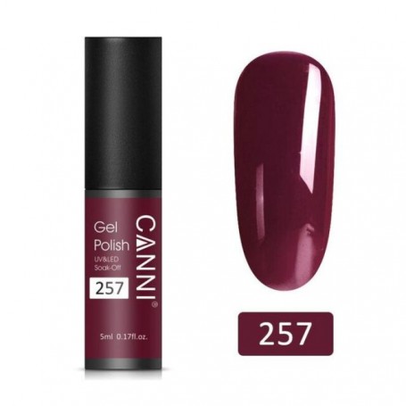 257 5ml Dark-Red – Transparent Canni Mini Gel Polish