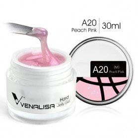 VENALISA JELLY Gel 30ml A20 PEACH PINK ar micro spīdumiem