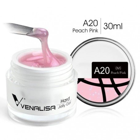 VENALISA JELLY Gel 30ml A20 PEACH PINK with micro glitter