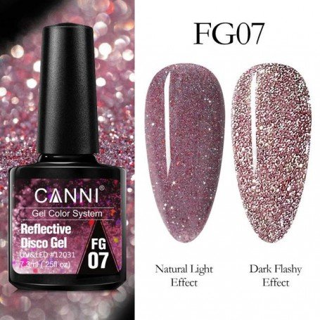 CANNI Reflective Disco Gel Valgustpeegeldav geellakk 7.3ml FG07