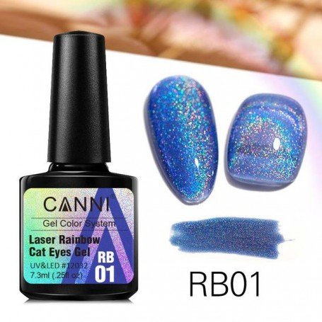 CANNI Laser Holographic Rainbow  гель лак 7.3ml RB01