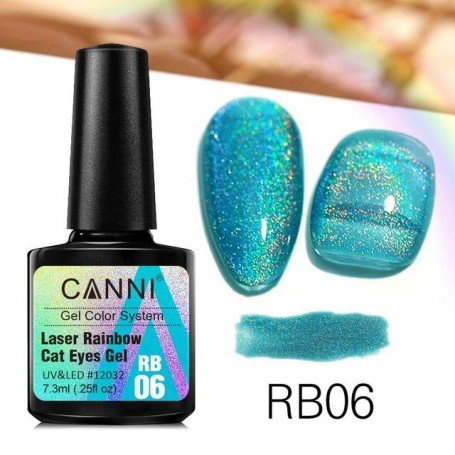 CANNI Laser Holographic Rainbow gēla laka 7.3ml RB06