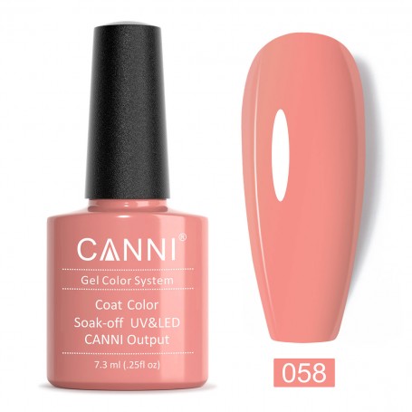 058 7.3ml Nude Pink Canni gelinis nagų lakas