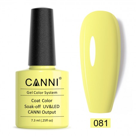 081 7.3ml Shock Yellow Canni gelinis nagų lakas