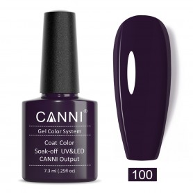 100 7.3ml Violet Black Canni gelinis nagų lakas