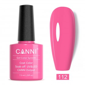 112 7.3ml Neon Pink Canni gelinis nagų lakas