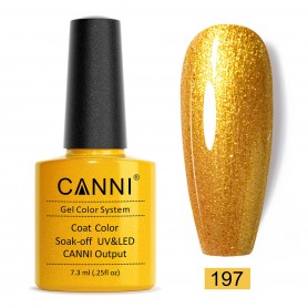 197 7.3ml Glittering Gold Canni gelinis nagų lakas