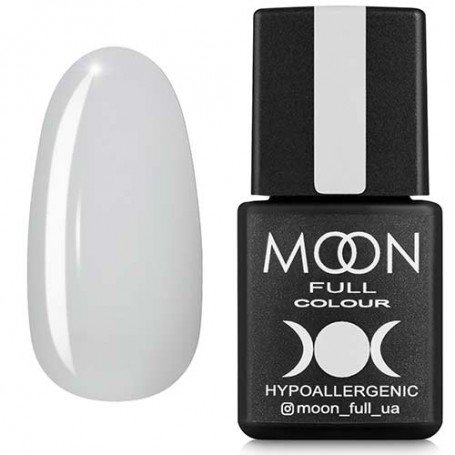 Gēla laka MOON FULL color Gel polish , 8 ml 202 balts caurspīdīgs ar spīdumiem