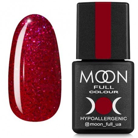 Гель-лак MOON FULL color Gel polish , 8 ml 221 вишневый с блестками