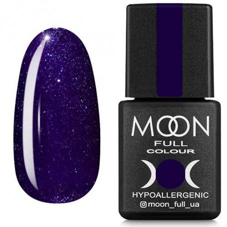 Gēla laka MOON FULL color Gel polish , 8 ml 318 violets ar sudraba mirdzumu