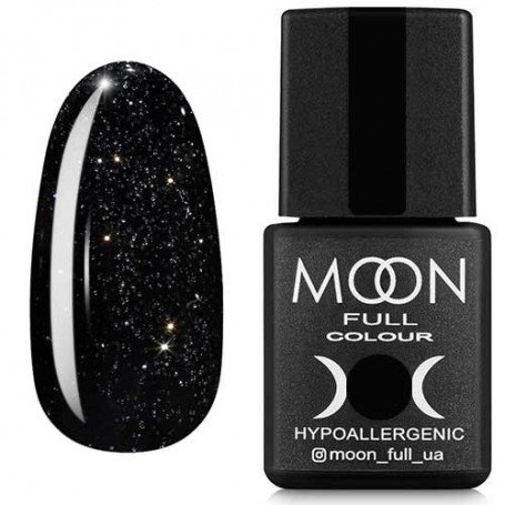 Gel polish MOON FULL color Gel polish , 8 ml 319 black-green with silver shimmer