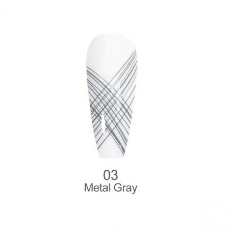 Venalisa geel - ämblikuvõrk, 5ml, 03 metal gray