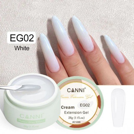 Гель для наращивания ногтей CANNI Cream Extension Gel 28g EG02 WHITE