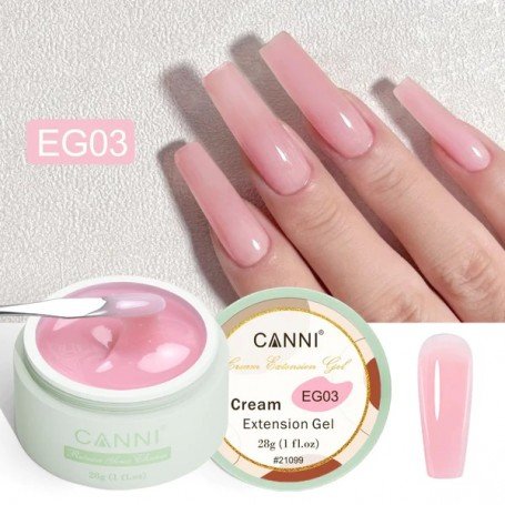 Gelis nagų priauginimui CANNI Cream Extension Gel 28g EG03