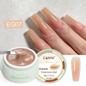 Gelis nagų priauginimui CANNI Cream Extension Gel 28g EG07