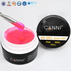 Гель для наращивания ногтей  Canni soak off UV builder gel 15ml clear PINK