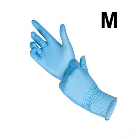 Nitrile disposable gloves, blue, M, 100pcs.