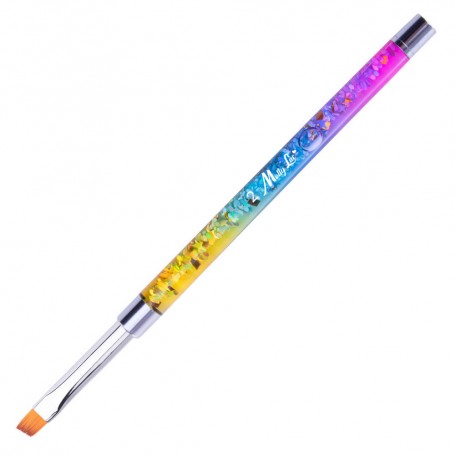 Diagonal brush for gel, size 6, 7mm Rainbow