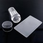 Transparent silicone stamp + card + protective cap