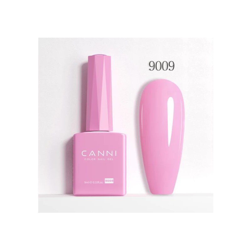 CANNI 9009 gelinis lakas – ryški rožinė, 9 ml | UV/LED