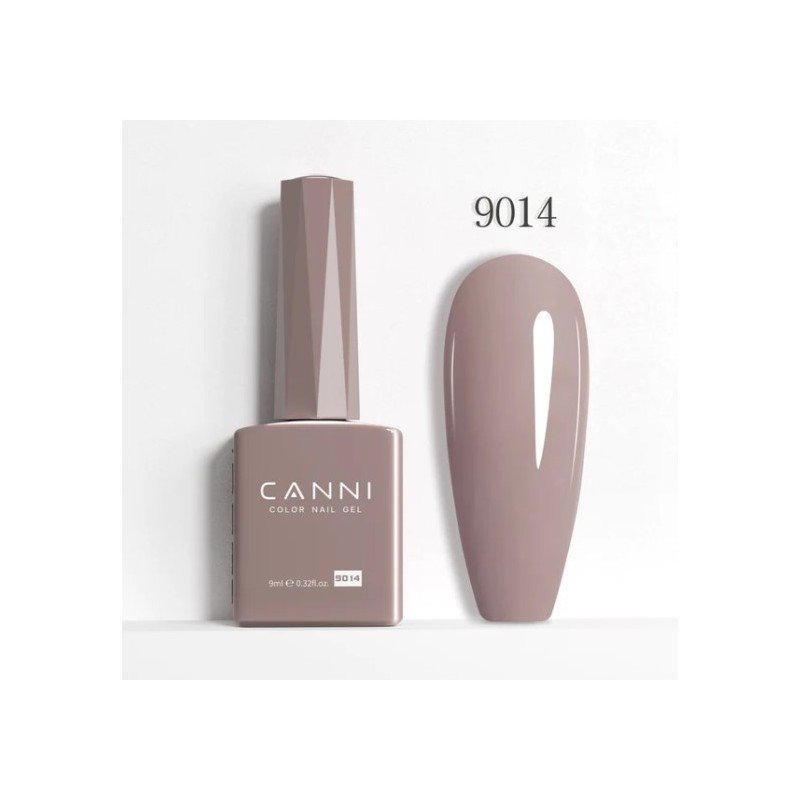 CANNI 9014 gelinis lakas – šilta pilkai ruda, 9 ml | UV/LED