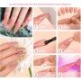 Gel nail tips 240 pcs. Square pink