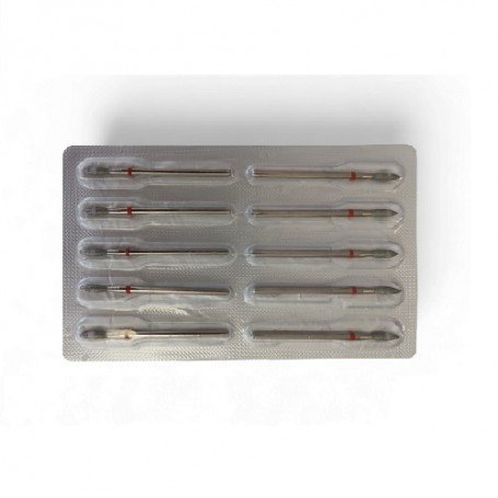 DIAMOND NAIL DRILL BIT RED 10x VLADMIVA 856.104.243.080.023