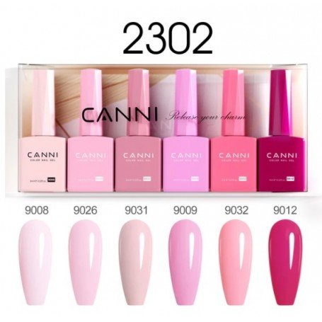 9мл CANNI Pink Champagne Dreams набор из 6 цветов 2302