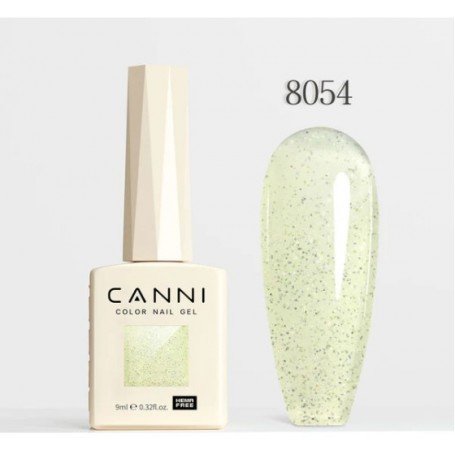 CANNI gelinis nagų lakas 8054 su blizgučiais 9ml