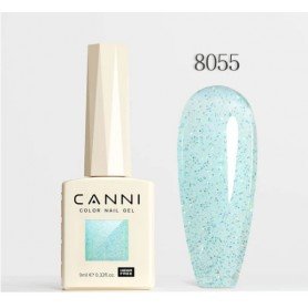 CANNI gelinis nagų lakas 8055 su blizgučiais 9ml