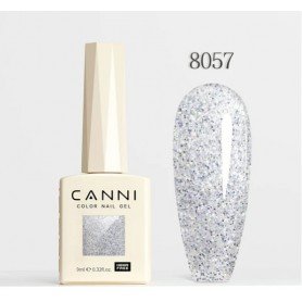 CANNI gelinis nagų lakas 8057 su blizgučiais 9ml