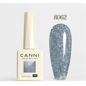 CANNI gelinis nagų lakas 8062 su blizgučiais 9ml
