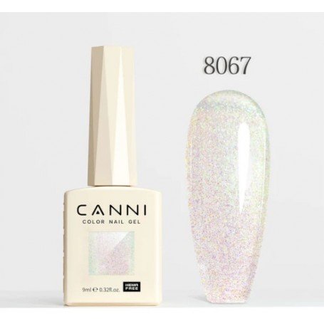 Gelinis nagų lakas su perlo efektu CANNI  8067