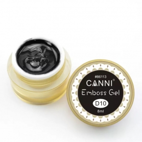 8ml CANNI emboss gel, black. №D10