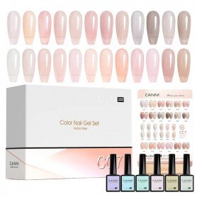 CC7 – 30 Gel Polish Bottles Set – Translucent Colours Longer delivery time up to 10 business days