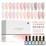 CC7 – 30 Gel Polish Bottles Set – Translucent Colours Longer delivery time up to 10 business days