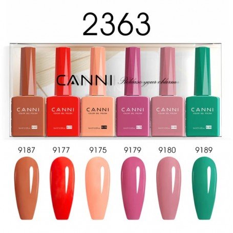 9ML Nail Gel 6 Colors Set 2363. Piegādes laiks līdz 10 darba dienām