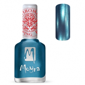 Moyra SP26 Chrome Blue Stamping nail polish