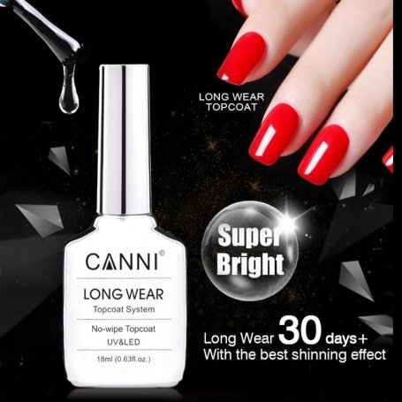 18ml CANNI LONG WEAR No-wipe Top Coat TPO FREE