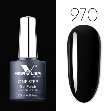 7.5ml VENALISA ONE STEP BLACK gelinis lakas 970